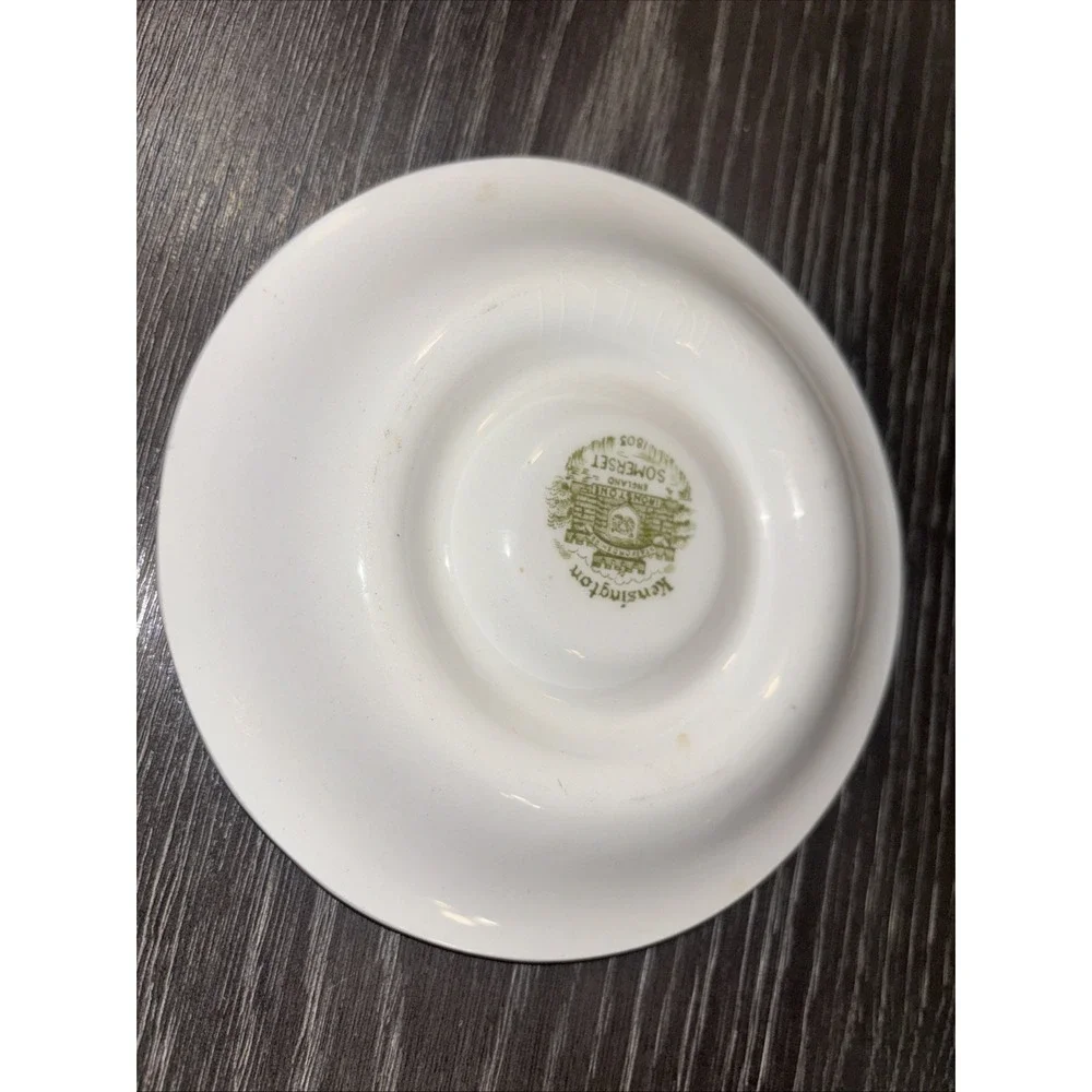 Kensington Staffords Somerset Saucers Green‎ White Fruit Lot of 2